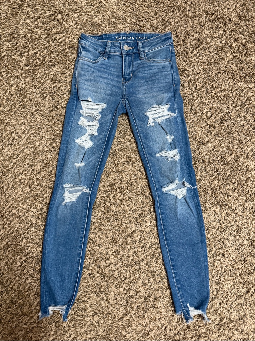 American Eagle Outfitters Ripped Women’s Skinny Jeans - Blue
